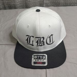 LBC Hat Cap Strap Snap Back Adjustable White Black Old English Long Beach City‎